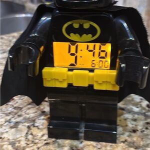 Lego Batman Black and Yellow Digital Alarm Clock Minifigure